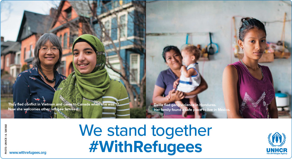 We Stand together #WithRefugees