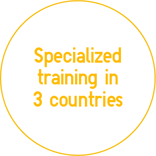 Specialized training in 3 countries