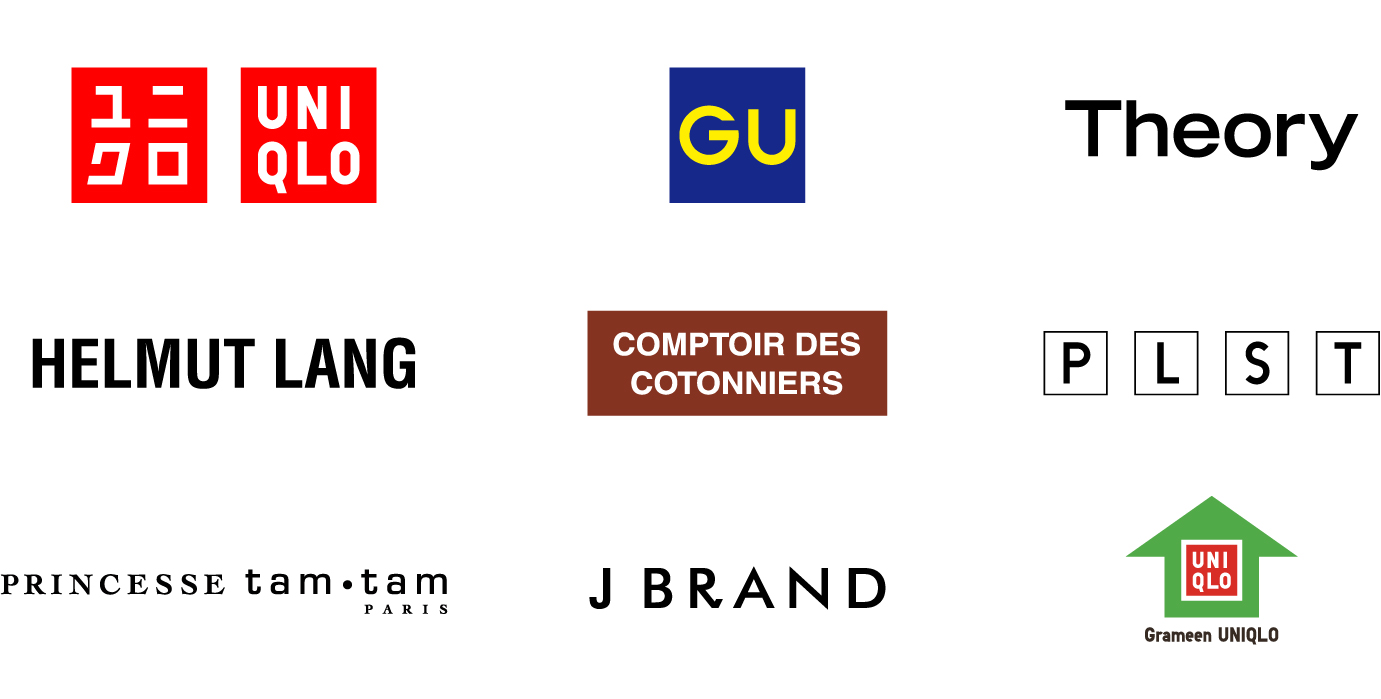 UNIQLO GU Theory HELMUT LANG COMPTOIR DES COTONNIERS PLST PRINCESSE tam・tam　JBRAND Grameen UNIQLO