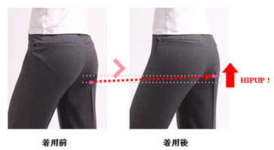 ボトムス着用時に見られる“ボディシェイパーショーツ”の効果
