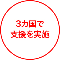 3カ国で支援を実施