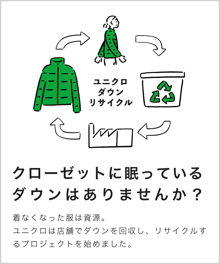 クローゼットに眠っているダウンはありませんか？